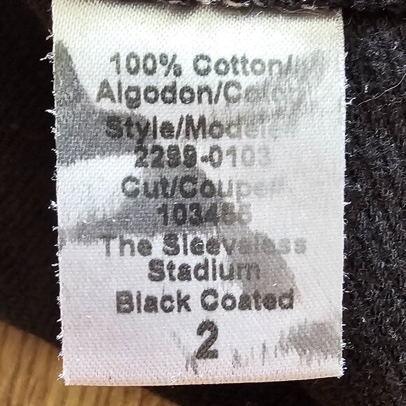 Current/Elliott The Sleeveless Stadium Distressed Muscle Top, 2, Black Shimmer - Picture 6 of 8